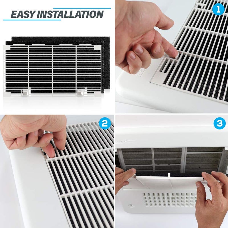 Camp'N RV AC Grille Replacement - Dometic 3104928.019 AC Air Grille Duo-Therm Compatible with 2 Replacement Filters - Polar white - Image 4